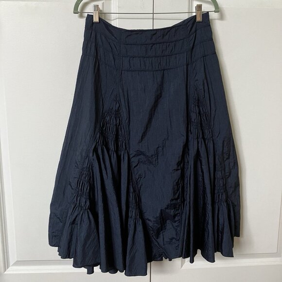 Y2K Marie Claire Midi Skirt Womens Blue Ruffle Whimsigoth 2000s Vintage Fairy - Picture 1 of 9